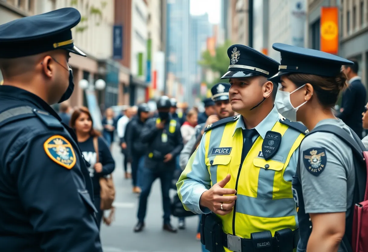 Police officers engaging with the community in Shreveport