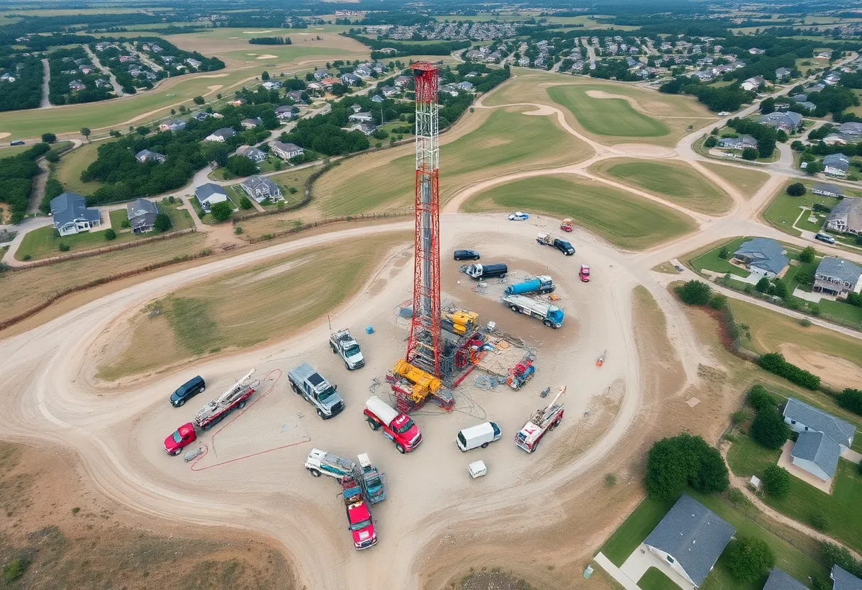 APEX Natural Gas drilling site at Shreveport Country Club
