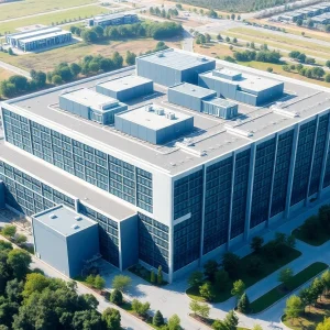 Visual representation of the proposed data center in Shreveport