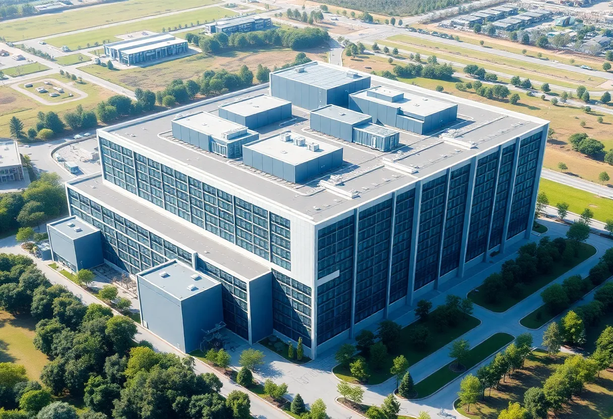 Visual representation of the proposed data center in Shreveport