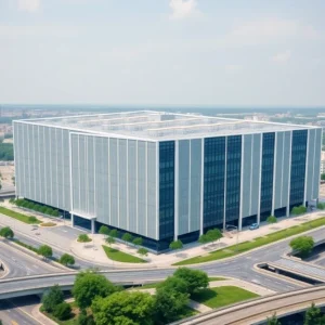 Proposed architecture of a large data center in Shreveport, Louisiana