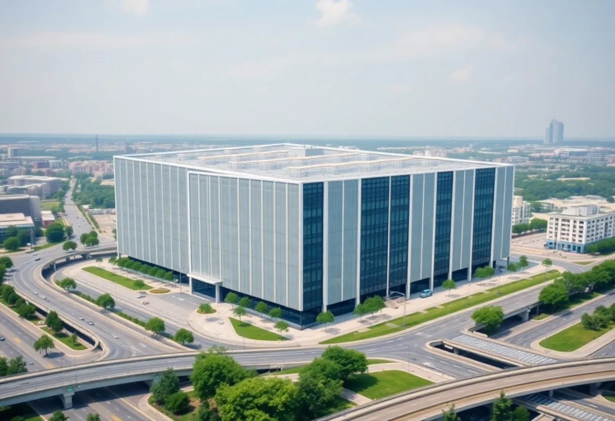 Proposed architecture of a large data center in Shreveport, Louisiana