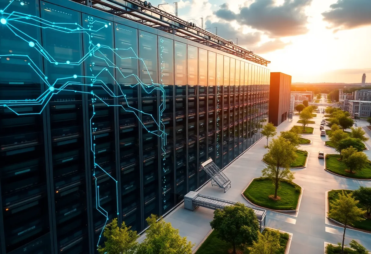 Aerial view of the proposed data center location in Shreveport's Technology Park