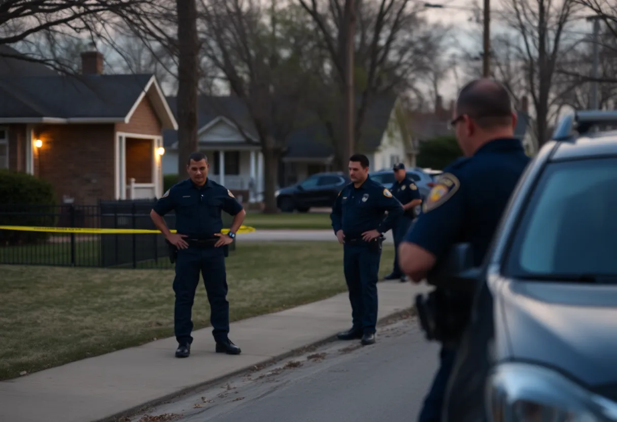 A quiet neighborhood in Shreveport, representing the issue of domestic violence.