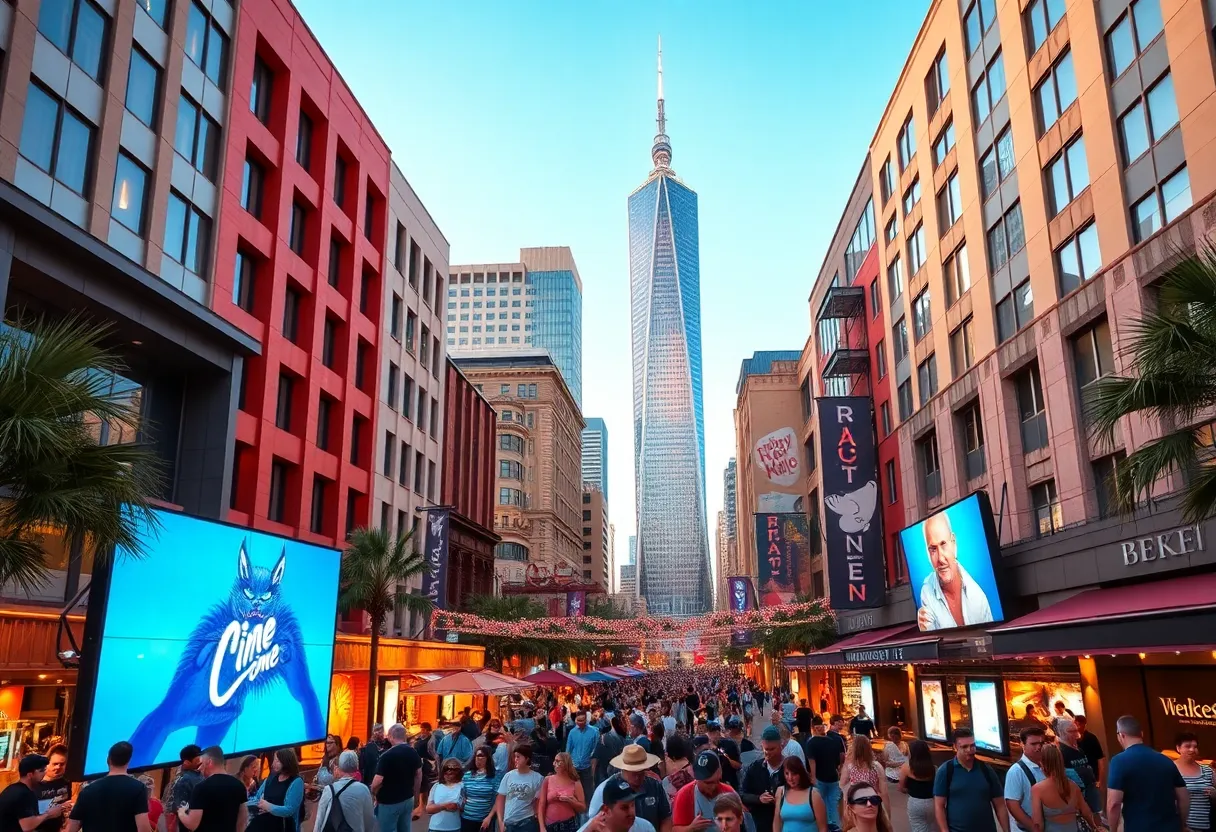 Conceptual image of the Shreveport entertainment district