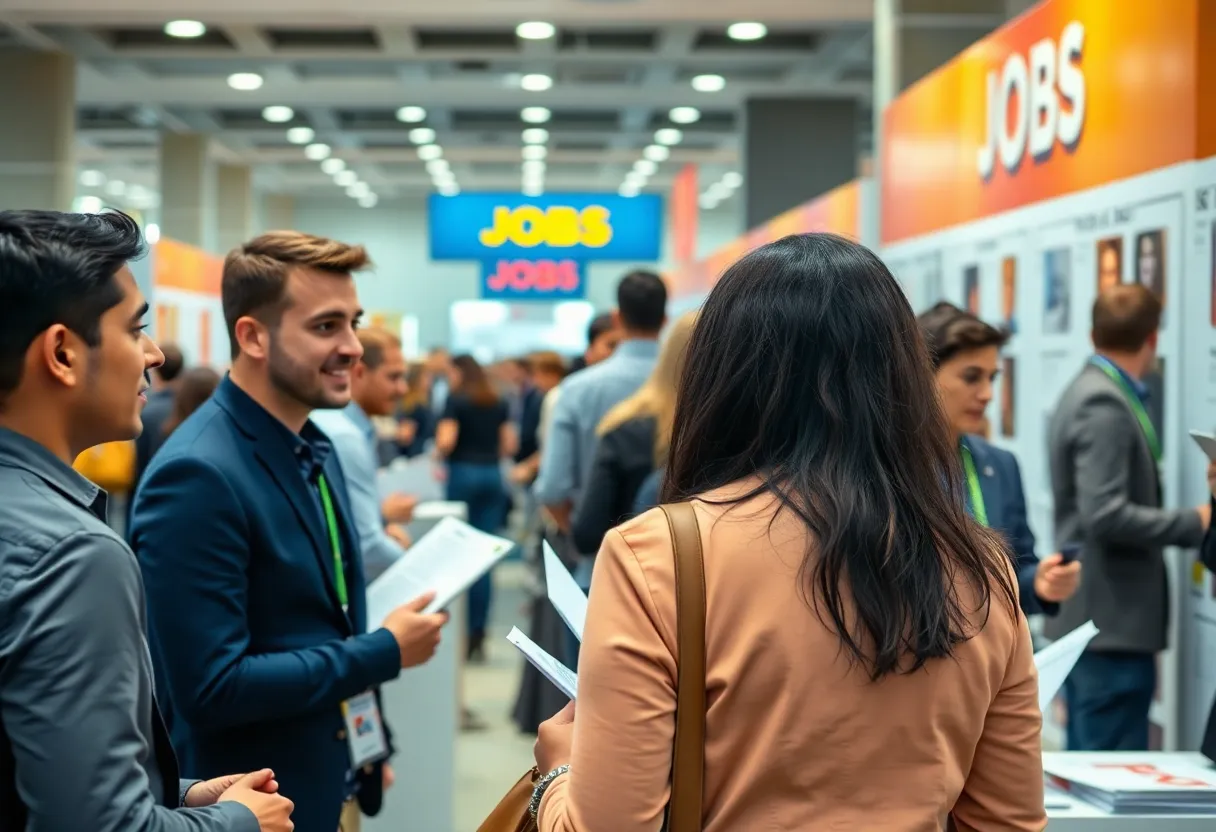 Job seekers networking at Shreveport Job Fair