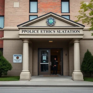 Shreveport Police Department building with police car