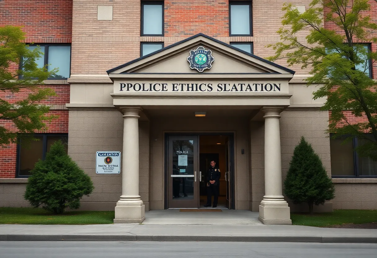 Shreveport Police Department building with police car