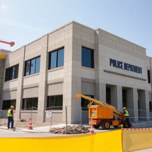 Construction of the new Shreveport Police Department headquarters