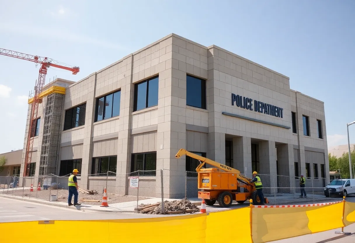 Construction of the new Shreveport Police Department headquarters