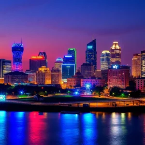 Aerial view of Shreveport showcasing a blend of technology and culture.