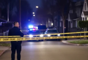 Police investigating a mass shooting scene in Shreveport neighborhood.