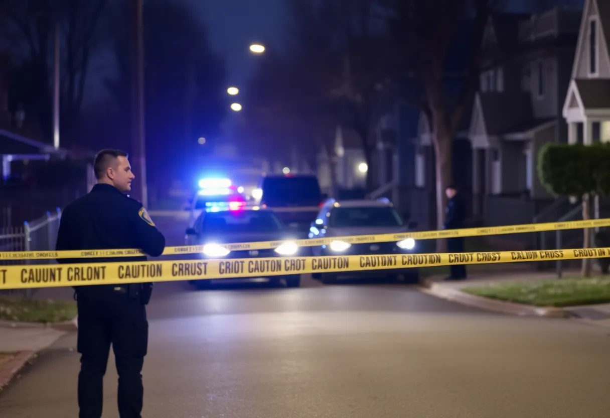 Police investigating a mass shooting scene in Shreveport neighborhood.