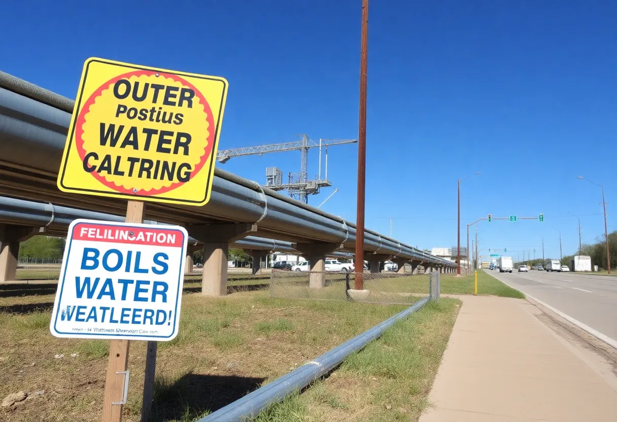 City landscape in Southeast Shreveport under a boil water advisory