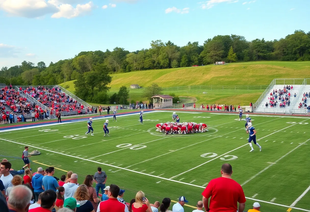 Airline High School football team playing a game