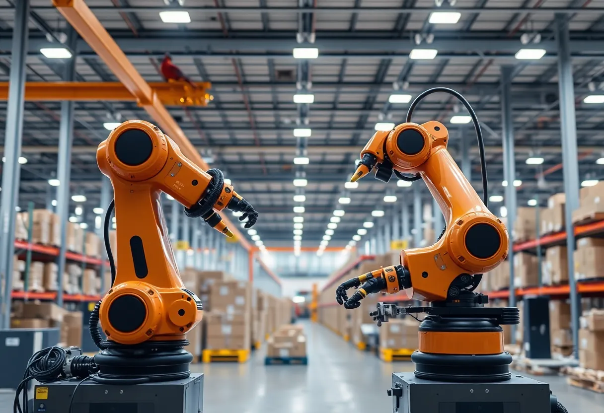 Amazon SHV1 Fulfillment Center with autonomous robots in operation