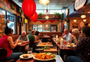 Families dining together during Black Restaurant Week in Shreveport