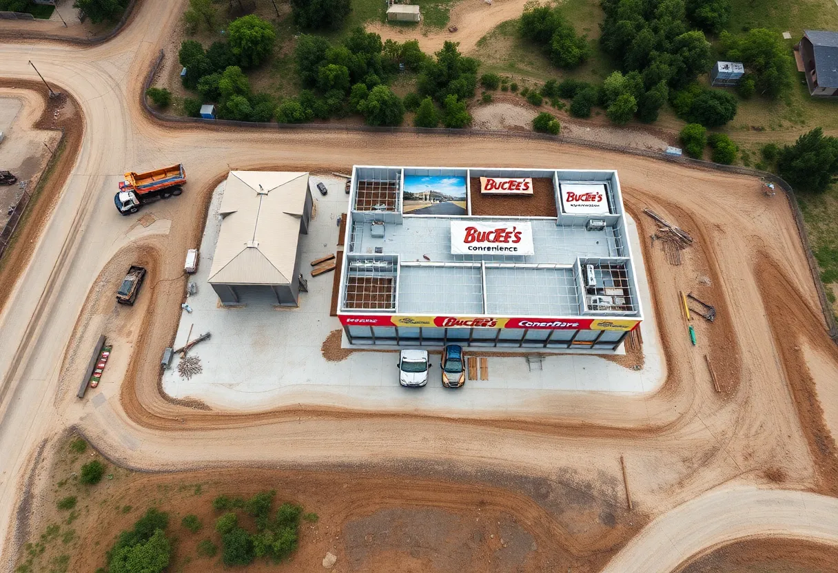 Construction site for Buc-ee's in Ruston, Louisiana