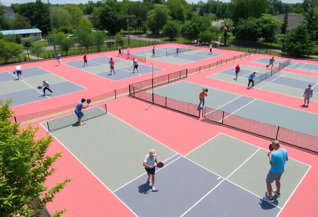 Concept design of the proposed pickleball complex in Caddo Parish