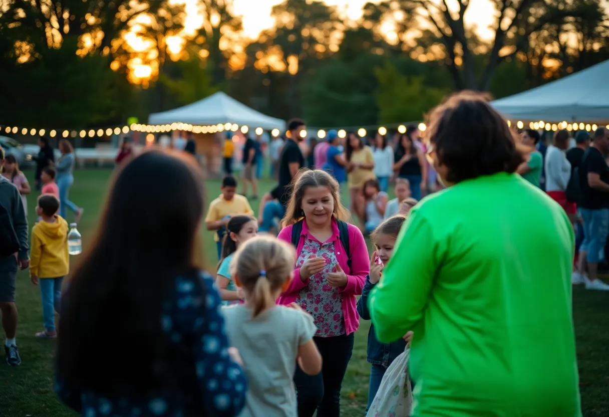 Families celebrating at a community event in Shreveport