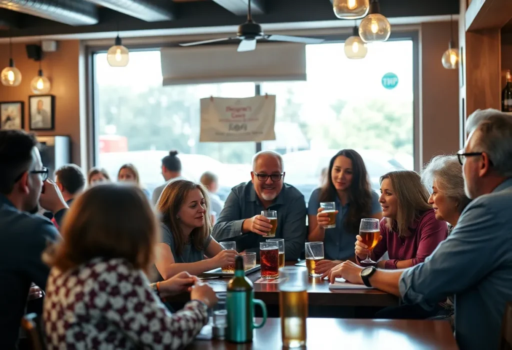 Community members advocating for safe environments to prevent underage drinking.