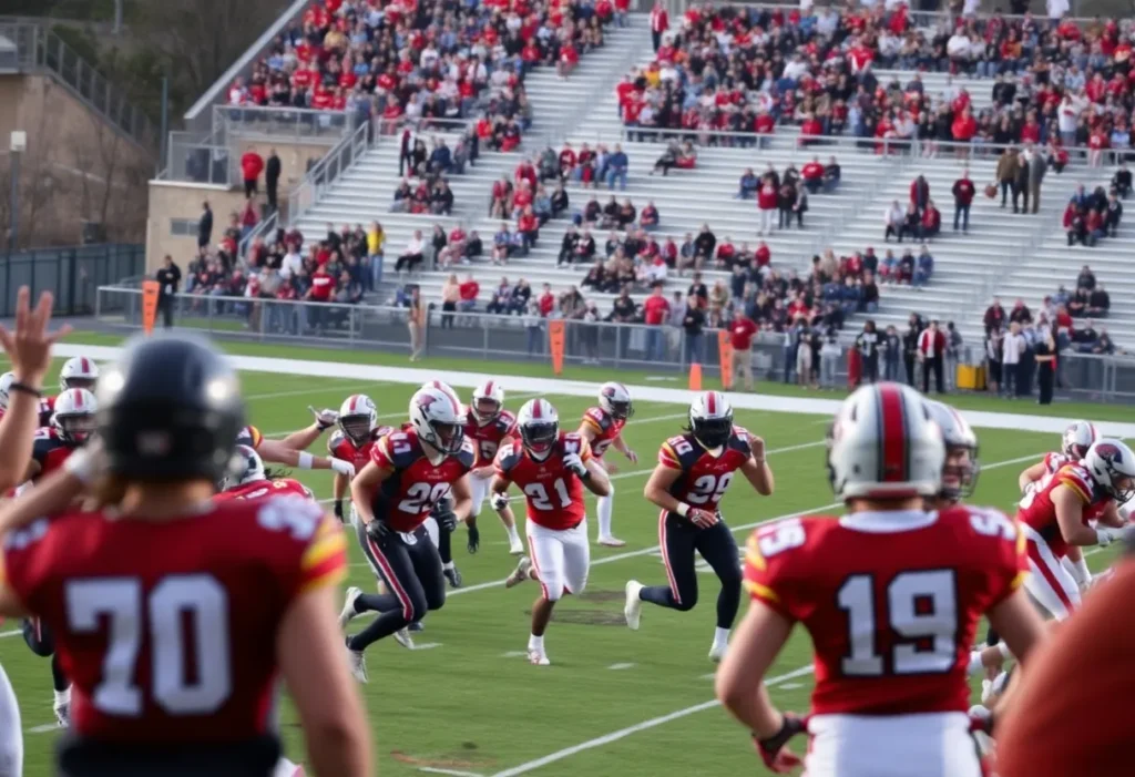 High school football game between Evangel Christian Academy and Captain Shreve