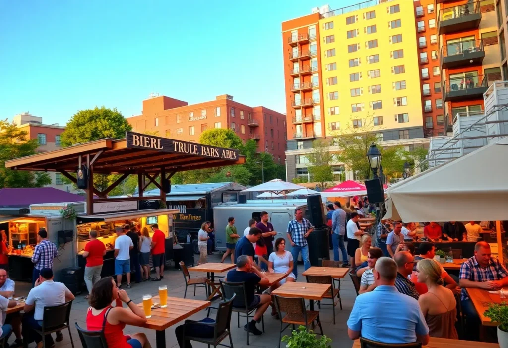 New location of Fatty Arbuckles with outdoor stage and beer garden