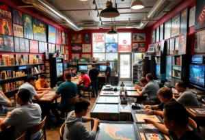 Interior of Gamers XP with players enjoying tabletop games