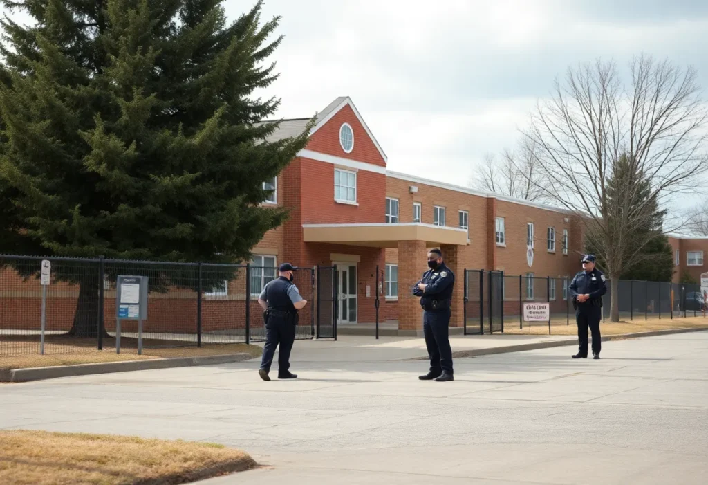 Police presence outside Huntington High School