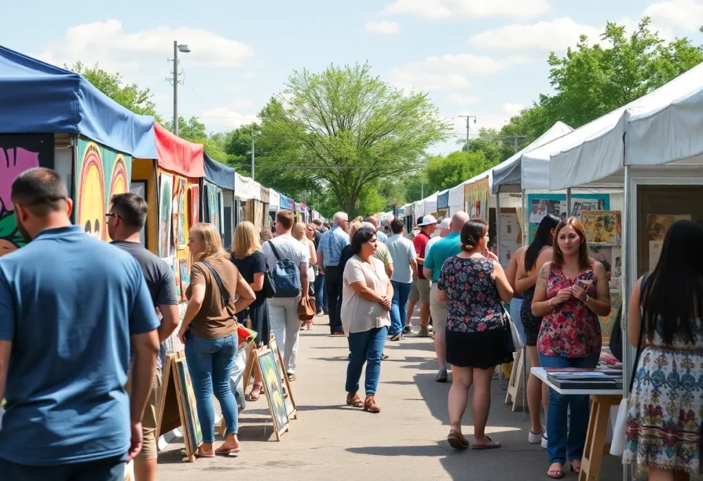 Local artists showcasing their work at a festival in Shreveport