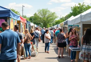 Local artists showcasing their work at a festival in Shreveport