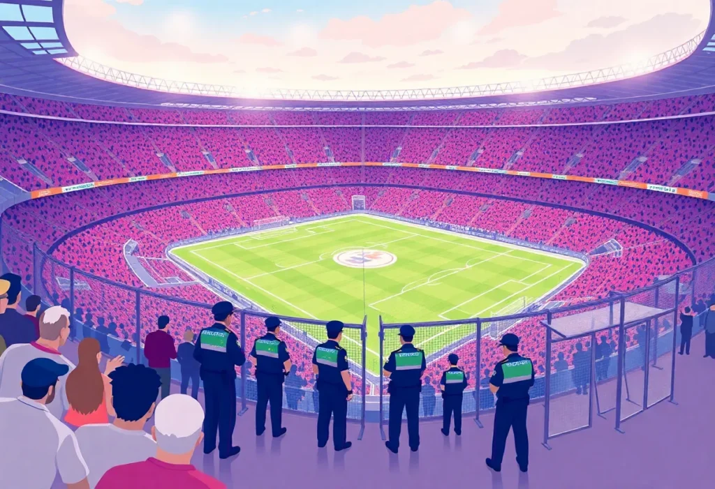 Security measures being implemented during LSU football game