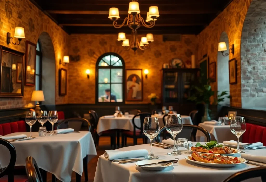 Interior view of Mama's Italian House with tables and chairs