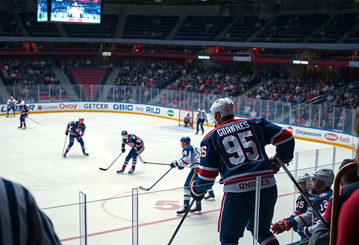 Shreveport Mudbugs competing against Corpus Christi IceRays during a hockey match