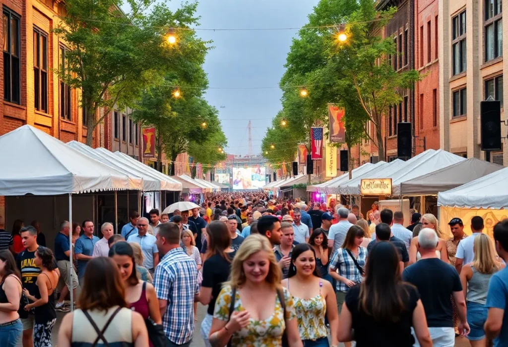 A lively festival in Shreveport featuring films, music, and food