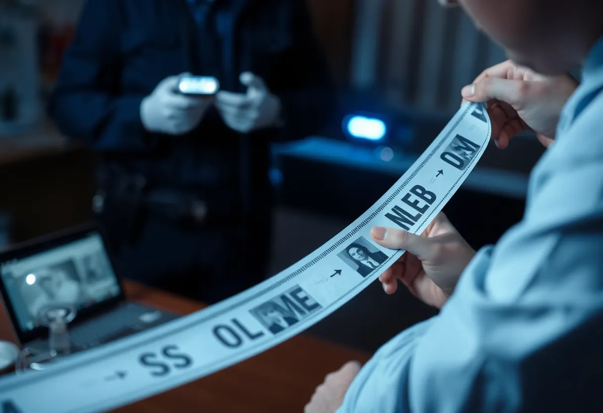 Police investigation scene regarding child pornography case