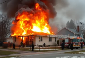 Firefighters responding to a house fire in Shreveport.