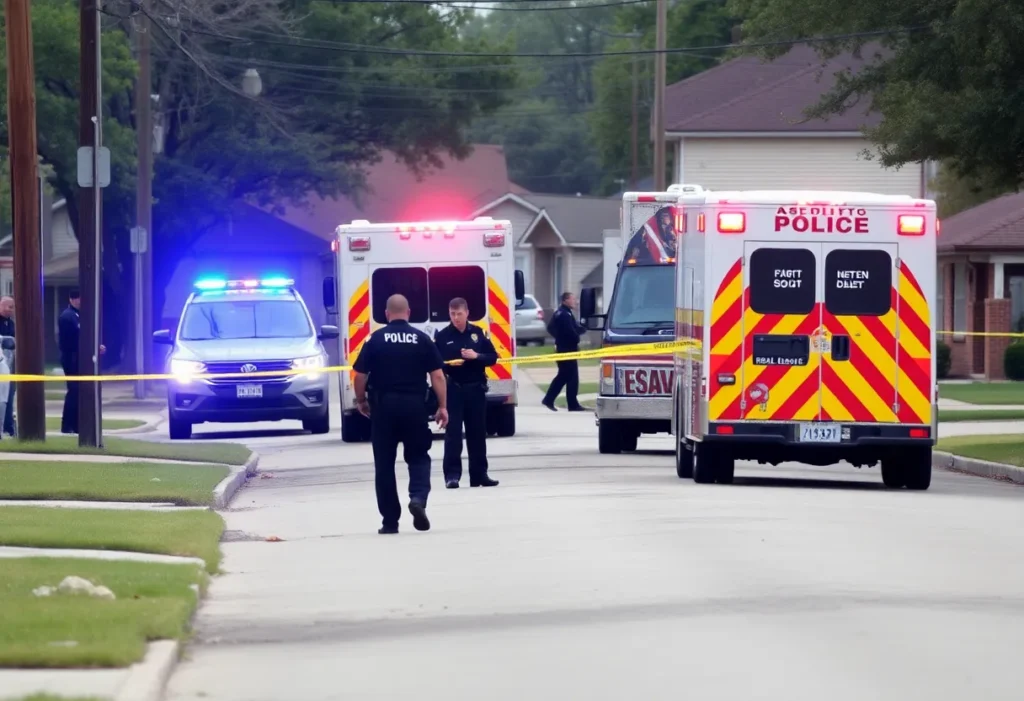 Emergency response at the scene of a mass shooting in Shreveport