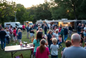 Community gathering at National Night Out event in Shreveport