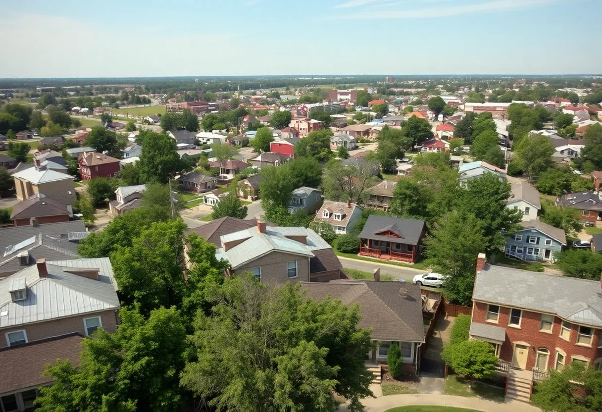 Blighted and revitalized neighborhoods in Shreveport, Louisiana