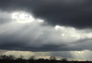 Dramatic storm clouds over Shreveport, Louisiana