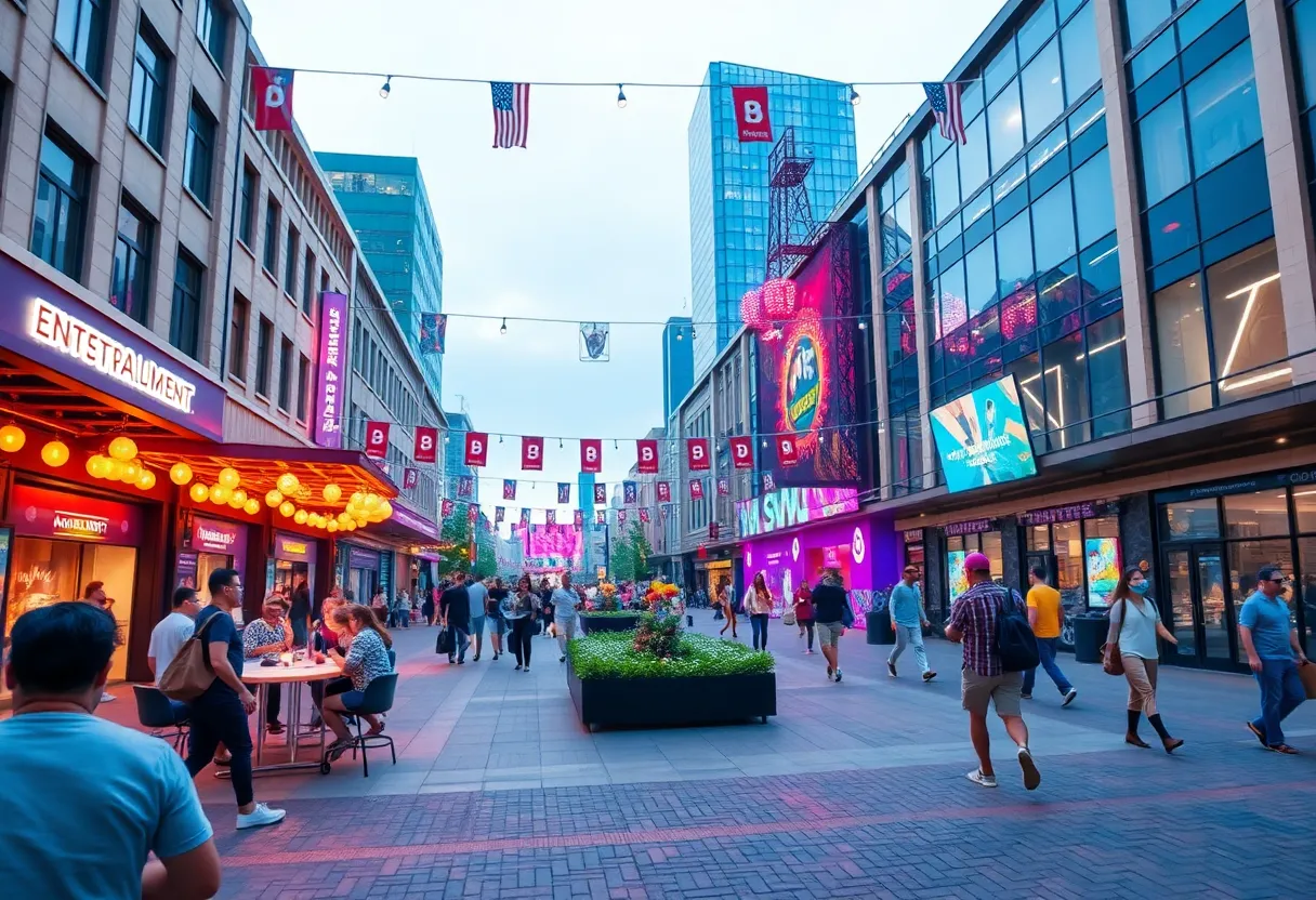 Conceptual image of new entertainment venues in Shreveport, Louisiana.